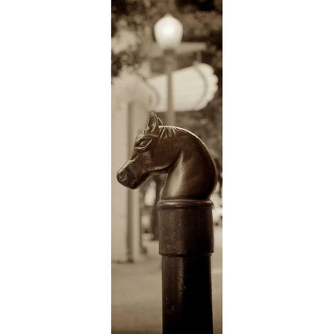 Hitching Post Pano - 1 Gold Ornate Wood Framed Art Print with Double Matting by Blaustein, Alan