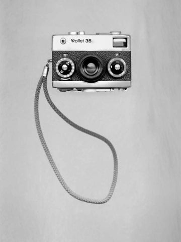 Retro Point and Shoot - 7 White Modern Wood Framed Art Print with Double Matting by Blaustein, Alan