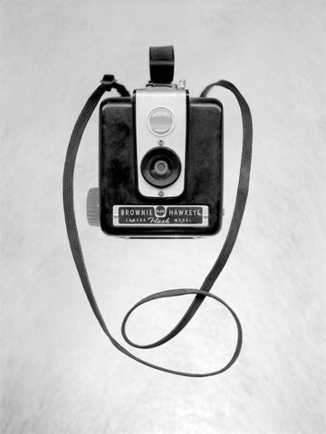 Retro Point and Shoot - 26 Black Ornate Wood Framed Art Print with Double Matting by Blaustein, Alan