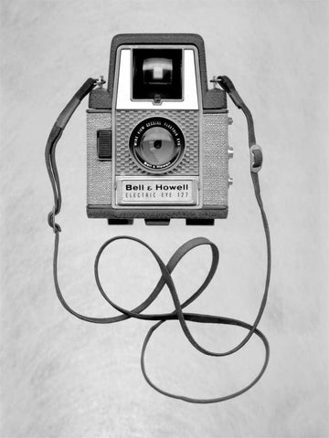 Retro Point and Shoot - 31 White Modern Wood Framed Art Print with Double Matting by Blaustein, Alan