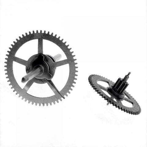 Retro- Gears - 10 White Modern Wood Framed Art Print by Blaustein, Alan