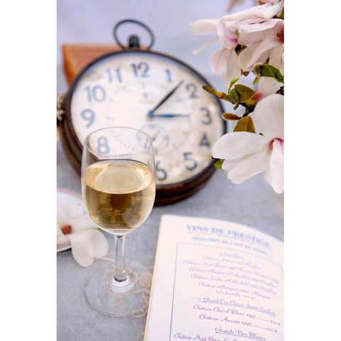 Wine - 8 White Modern Wood Framed Art Print by Blaustein, Alan