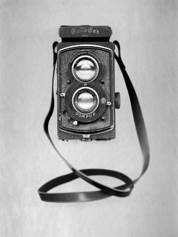 Retro Point and Shoot - 4 Black Ornate Wood Framed Art Print with Double Matting by Blaustein, Alan