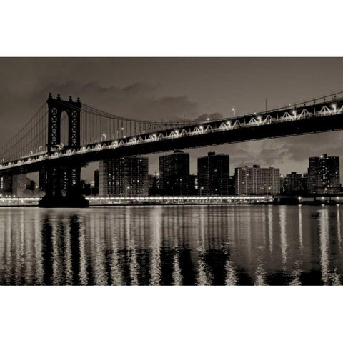 Manhattan Black Modern Wood Framed Art Print with Double Matting by Blaustein, Alan