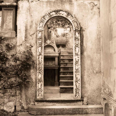 Montebelluna Treviso Black Ornate Wood Framed Art Print with Double Matting by Blaustein, Alan