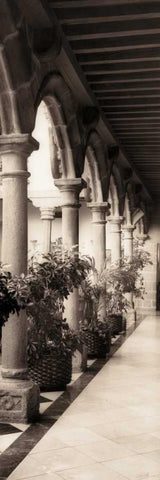 Palacio de Valdespino White Modern Wood Framed Art Print with Double Matting by Blaustein, Alan