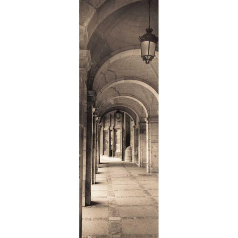 Paseo del Espolon Salamanca Gold Ornate Wood Framed Art Print with Double Matting by Blaustein, Alan