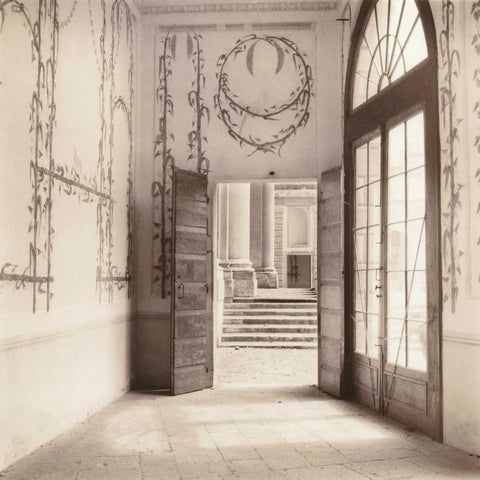 Villa Pisani - Veneto Black Modern Wood Framed Art Print with Double Matting by Blaustein, Alan