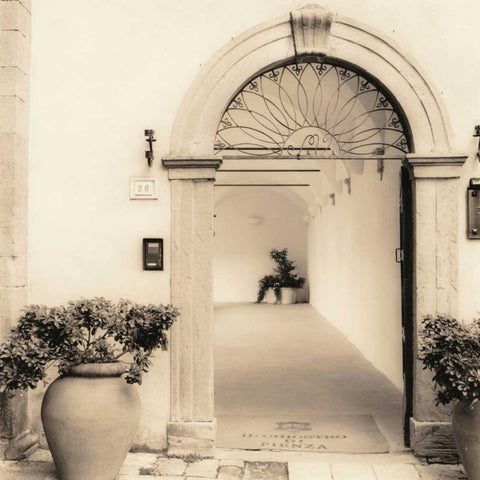 Pienza Toscana Black Modern Wood Framed Art Print by Blaustein, Alan