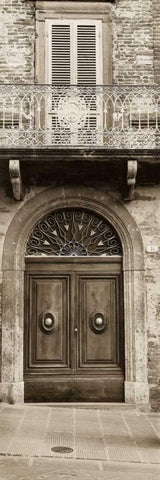 La Porta Via Todi Black Ornate Wood Framed Art Print with Double Matting by Blaustein, Alan