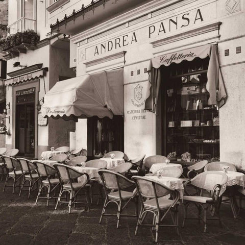 Andrea Pansa Amalfi White Modern Wood Framed Art Print by Blaustein, Alan