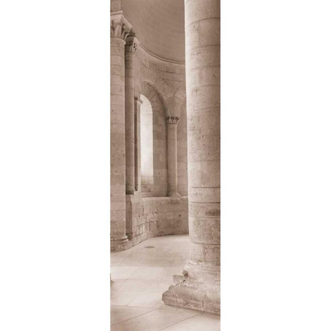 Les Colonnes I White Modern Wood Framed Art Print by Blaustein, Alan