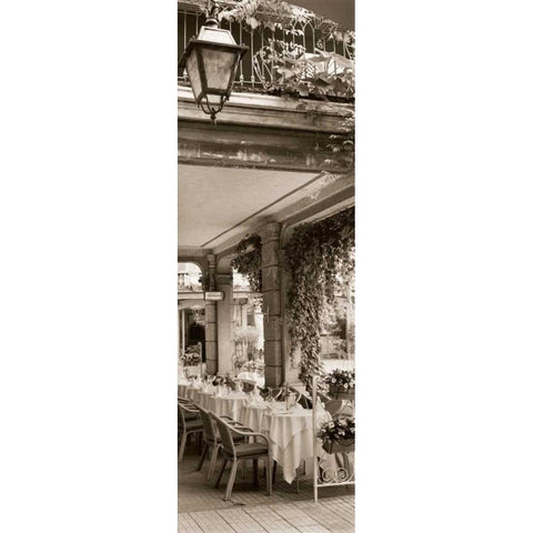 Caffe Bellagio White Modern Wood Framed Art Print by Blaustein, Alan