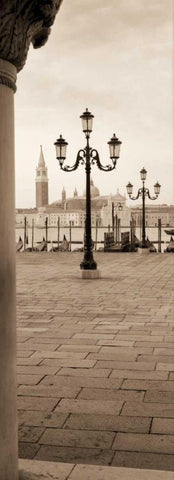 Piazza San Marco No. 1 Black Ornate Wood Framed Art Print with Double Matting by Blaustein, Alan