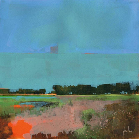 Empty Sky White Modern Wood Framed Art Print with Double Matting by Bailey, Paul
