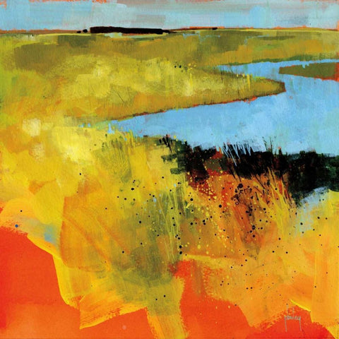 Backwaters White Modern Wood Framed Art Print with Double Matting by Bailey, Paul