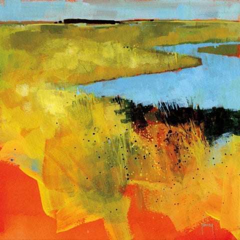Backwaters Black Modern Wood Framed Art Print by Bailey, Paul