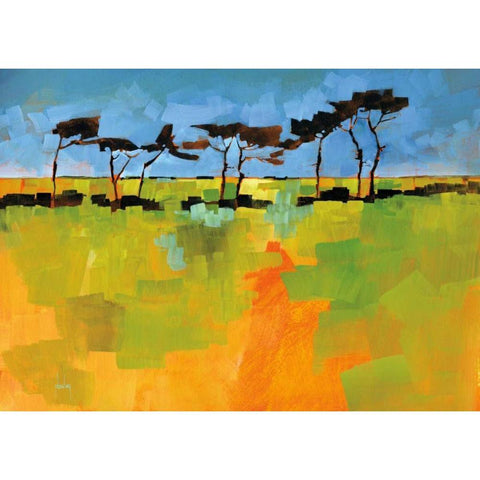Suffolk Scots White Modern Wood Framed Art Print by Bailey, Paul
