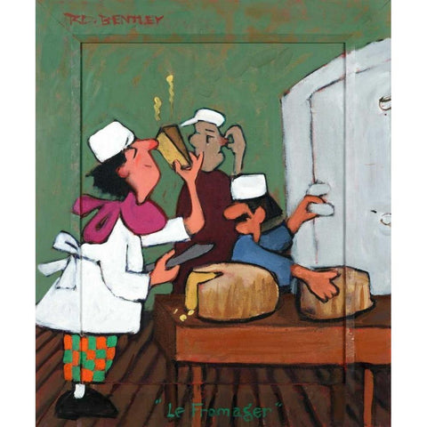 Le Fromager Gold Ornate Wood Framed Art Print with Double Matting by Bentley, Robert Dewar