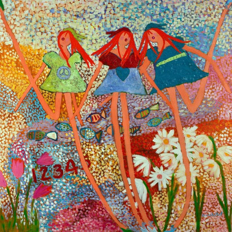 Love Is All There Is Black Modern Wood Framed Art Print with Double Matting by Benchetrit, Caroline