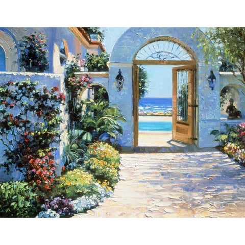 Hotel California White Modern Wood Framed Art Print by Behrens, Howard