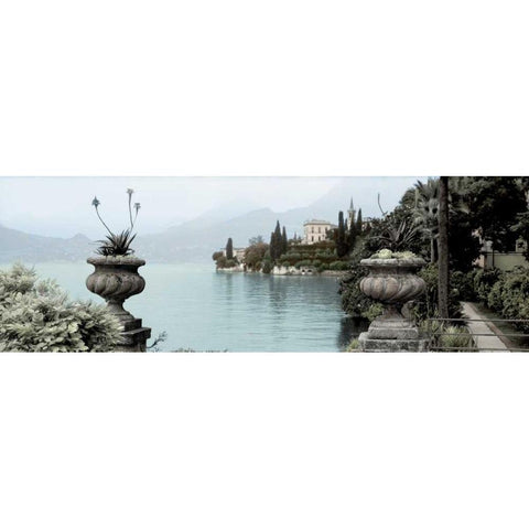 Lakeside Urns Black Modern Wood Framed Art Print by Blaustein, Alan