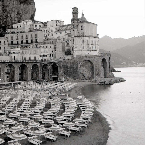 Ombrellone da Spiaggia Gold Ornate Wood Framed Art Print with Double Matting by Blaustein, Alan