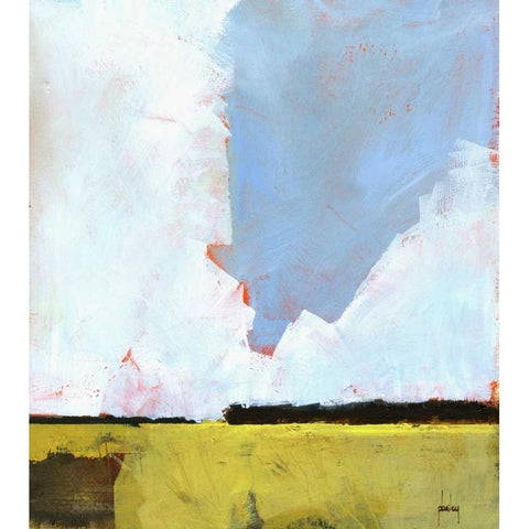 Barley Field Black Modern Wood Framed Art Print by Bailey, Paul
