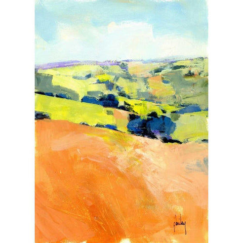 Downland One White Modern Wood Framed Art Print by Bailey, Paul