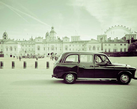 Day Out London White Modern Wood Framed Art Print with Double Matting by Bevan, Keri