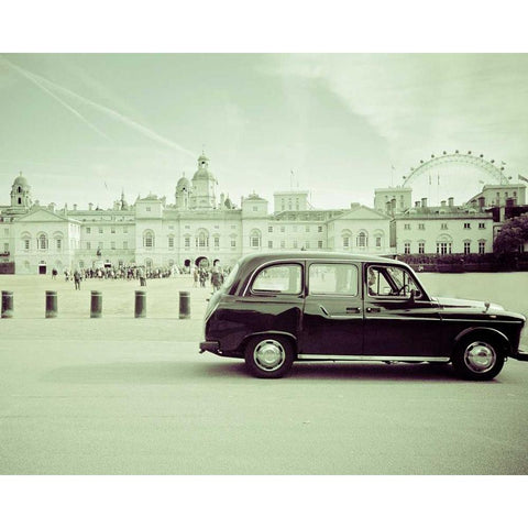 Day Out London Black Modern Wood Framed Art Print by Bevan, Keri