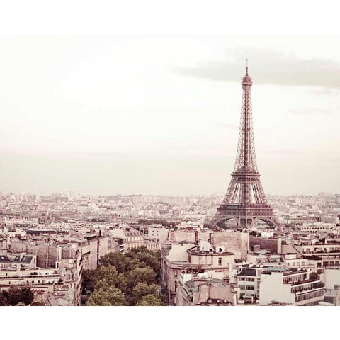 De Bon Matin White Modern Wood Framed Art Print by Bevan, Keri