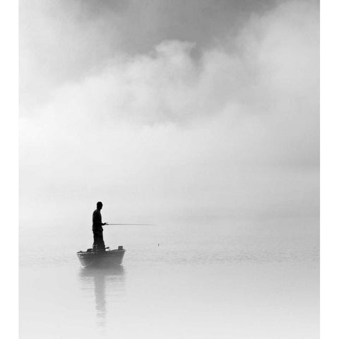 The Abyss Fisher Black Modern Wood Framed Art Print by Bell, Nicholas