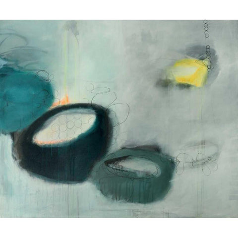 Emptiness Black Modern Wood Framed Art Print by Brix, Sidsel