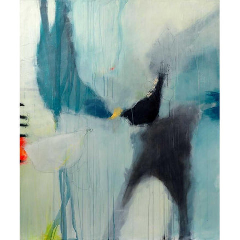 Farewell Black Modern Wood Framed Art Print by Brix, Sidsel