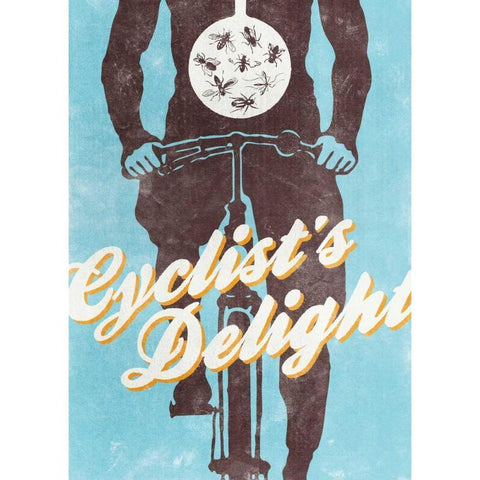 Cyclistâ€™s Delight Black Modern Wood Framed Art Print with Double Matting by Beer, Hannes