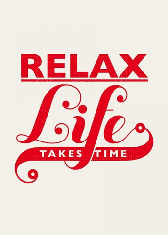 Relax - Life Takes Time Black Ornate Wood Framed Art Print with Double Matting by Beer, Hannes