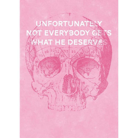 Unfortunately Not Everybody Gets What He Deserves White Modern Wood Framed Art Print by Beer, Hannes
