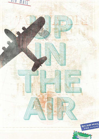 Up in the Air White Modern Wood Framed Art Print with Double Matting by Beer, Hannes