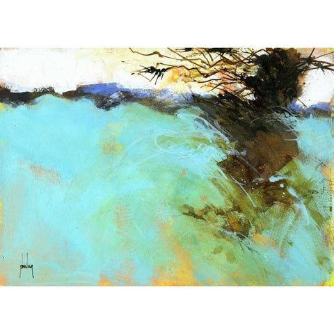 Deep Snow Black Modern Wood Framed Art Print by Bailey, Paul