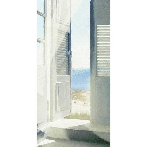 Grey Doors Black Modern Wood Framed Art Print by Bay, Noah