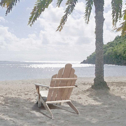 Carribean Dream White Modern Wood Framed Art Print with Double Matting by Bay, Noah
