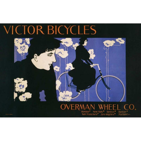 Victor Bicycles - horizontal Black Modern Wood Framed Art Print by Bradley, William Henry