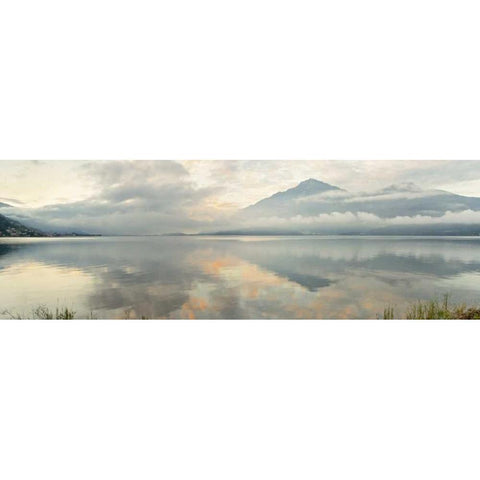 Gravedonna Lake Vista Black Modern Wood Framed Art Print by Blaustein, Alan