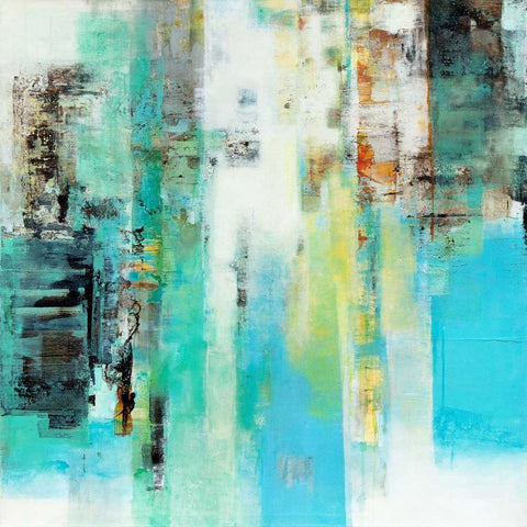 Serie Caminos #22 White Modern Wood Framed Art Print with Double Matting by Benedicto, Ines