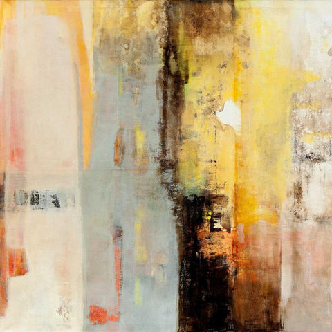 Serie Caminos #45 White Modern Wood Framed Art Print with Double Matting by Benedicto, Ines