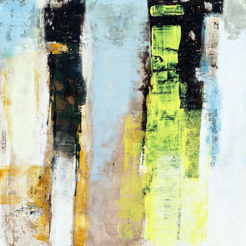 Serie CÃ³digo #12 Black Modern Wood Framed Art Print with Double Matting by Benedicto, Ines