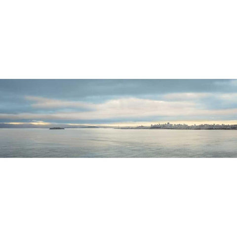 Morning Vista across the Bay Black Modern Wood Framed Art Print by Blaustein, Alan