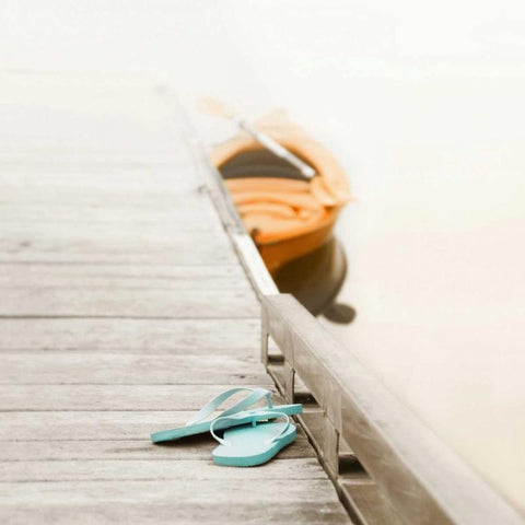 Summer at the Lake Black Modern Wood Framed Art Print by Bell, Nicholas