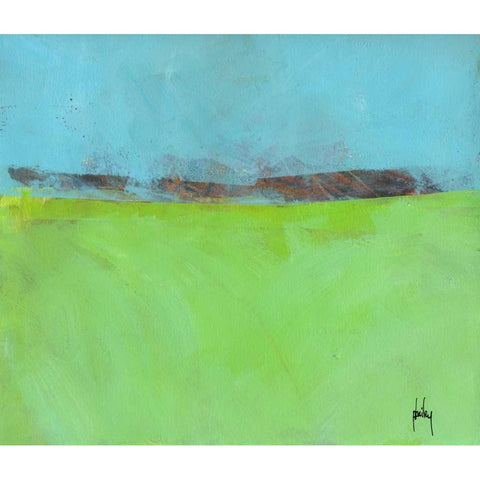 Low Distant Hills Black Modern Wood Framed Art Print with Double Matting by Bailey, Paul